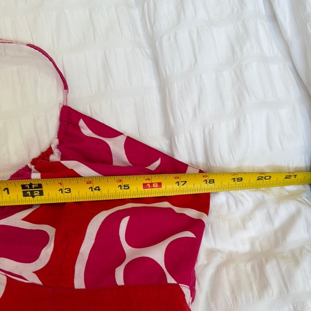 H&M 100 % Cotton Pink Orange Halter Sundress Size 14 - Picture 6 of 11
